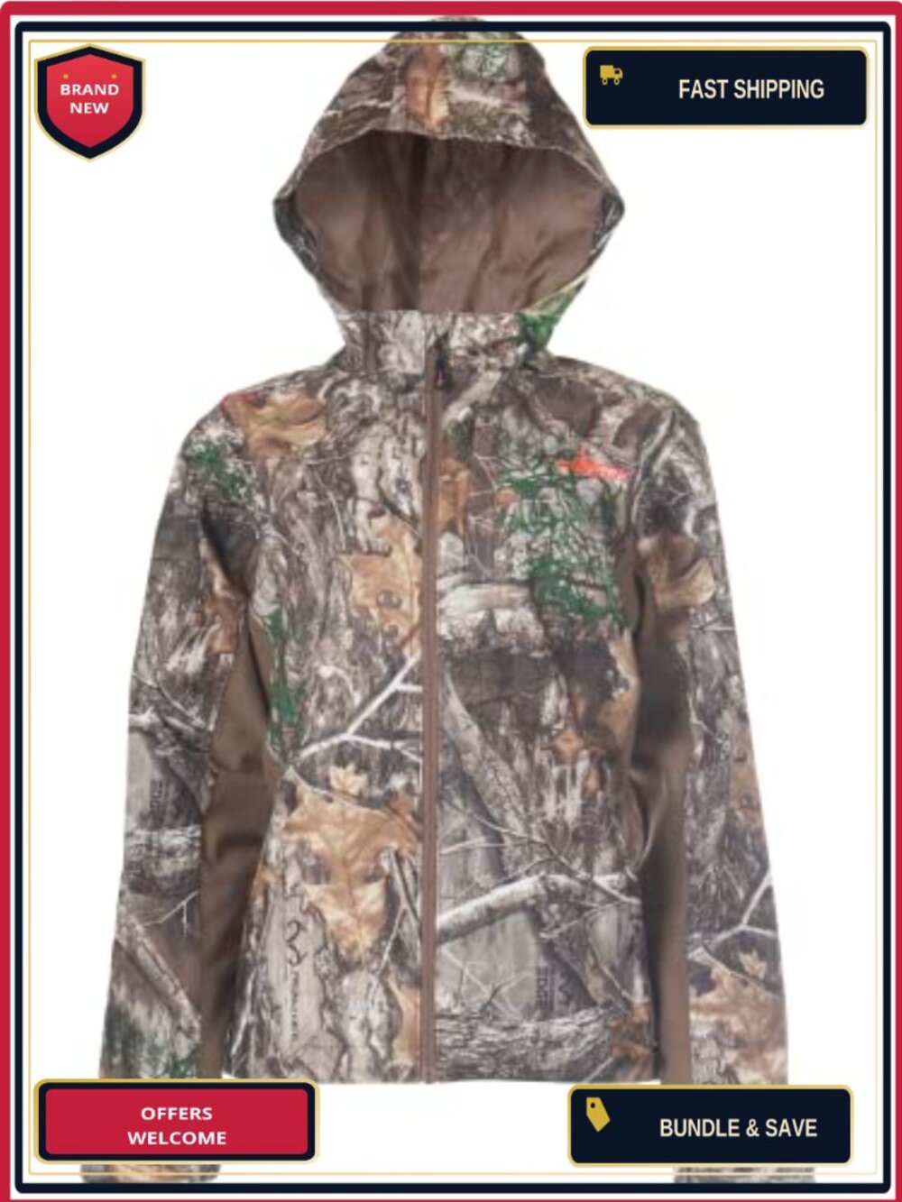 HABIT Women's Waterproof Hiking Jacket, Camouflage Anorak